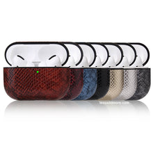 Load image into Gallery viewer, AirPods Pro Case - Snake Skin Pattern PU Leather-Brown - Less+mORE