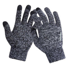 Load image into Gallery viewer, Knitted Wool Touchscreen Texting Functional Gloves - Dark Grey - Less+mORE