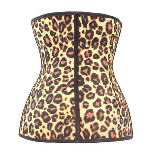 Leopard Gym Hourglass Shaped Waist Trainer 3 Hook - Less+mORE