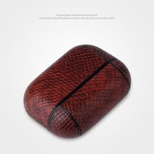 Load image into Gallery viewer, AirPods Pro Case - Snake Skin Pattern PU Leather-Brown - Less+mORE