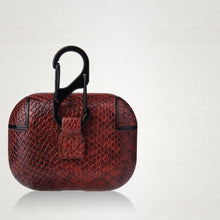 Load image into Gallery viewer, AirPods Pro Case - Snake Skin Pattern PU Leather-Blue - Less+mORE