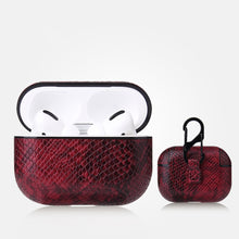 Load image into Gallery viewer, AirPods Pro Case - Snake Skin Pattern PU Leather-Silver - Less+mORE