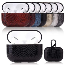 Load image into Gallery viewer, AirPods Pro Case - Snake Skin Pattern PU Leather-Brown - Less+mORE