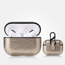 Load image into Gallery viewer, AirPods Pro Case - Snake Skin Pattern PU Leather-Blue - Less+mORE
