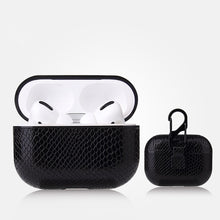 Load image into Gallery viewer, AirPods Pro Case - Snake Skin Pattern PU Leather-Silver - Less+mORE