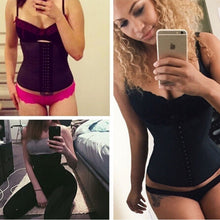 Load image into Gallery viewer, Kardashian's Favorite Shaped Latex Waist Trainer-Black - Less+mORE