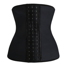 Load image into Gallery viewer, Black Exotic Workout Basic Waist Trainer Corset 3 Hook - Less+mORE