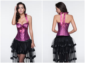 Corset Top With Bow Waist Corset Bustier Outwear - Less+mORE