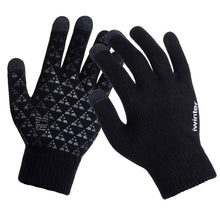 Load image into Gallery viewer, Knitted Wool Touchscreen Texting Functional Gloves - Black - Less+mORE