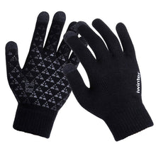 Load image into Gallery viewer, Knitted Wool Touch Screen Texting Functional Gloves - Black - Less+mORE