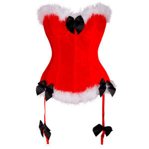 Christmas Sexy Corsets For Women Miss Santa Bustier - Less+mORE