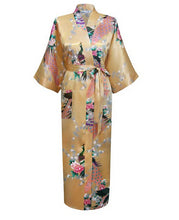Load image into Gallery viewer, Japanese Flower Kimono Dress Gown - Less+mORE