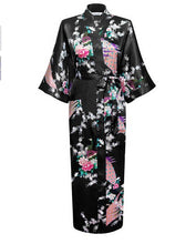 Load image into Gallery viewer, Japanese Flower Kimono Dress Gown - Less+mORE