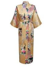 Load image into Gallery viewer, Japanese Flower Kimono Dress Gown - Less+mORE