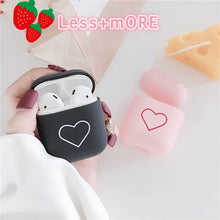Load image into Gallery viewer, Cute Earphone Cover For Apple AirPods 1 2 Cases AirPods2 Protection Air Pods Matte Skin Frosted Hard Pink Love Heart Accessories - Less+mORE
