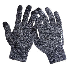 Load image into Gallery viewer, Knitted Wool Touchscreen Texting Functional Gloves - Dark Grey - Less+mORE

