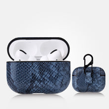 Load image into Gallery viewer, AirPods Pro Case - Snake Skin Pattern PU Leather-Blue - Less+mORE
