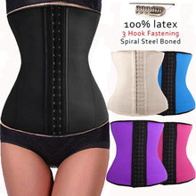 Load image into Gallery viewer, Black Exotic Workout Basic Waist Trainer Corset 3 Hook - Less+mORE
