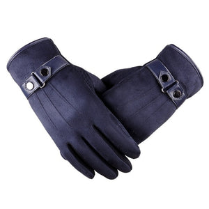 Winter Men's Classy Suede Touch Screen Windproof Gloves - Less+mORE