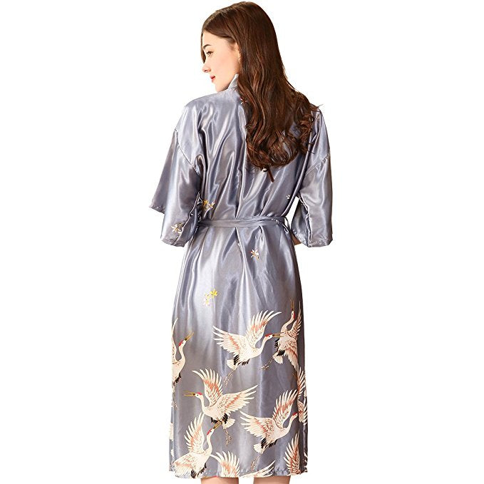 Silver Long Silk Tunic Coat – Tighemi
